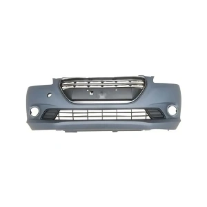 PEUGEOT 301- 13/16; ÖN TAMPON SİYAH (PANJURLU/SİS BRAKETLİ/NİKELAJ ÇITALI/ÇEKİ KAPAKLI)