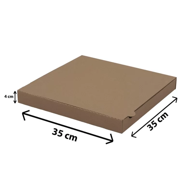Pizza Kutusu Kraft Oluklu Mukavva 35*35*4