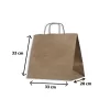Kağıt Poşet Kraft Burgu Saplı 33*20*33