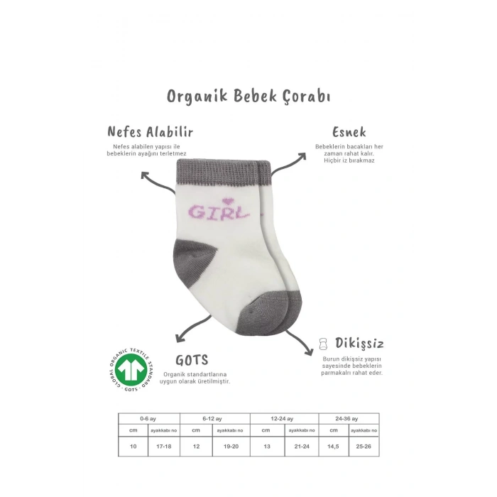 3lü Penye Boy And Girl Soket Çorap Bs10114 Gri