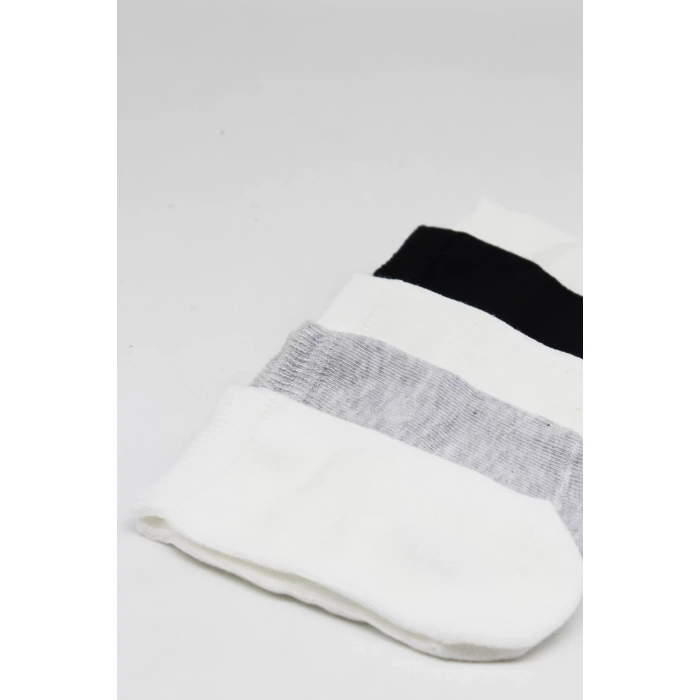 5li Penye Soket Kutulu Basic Çorap 10131 Gri