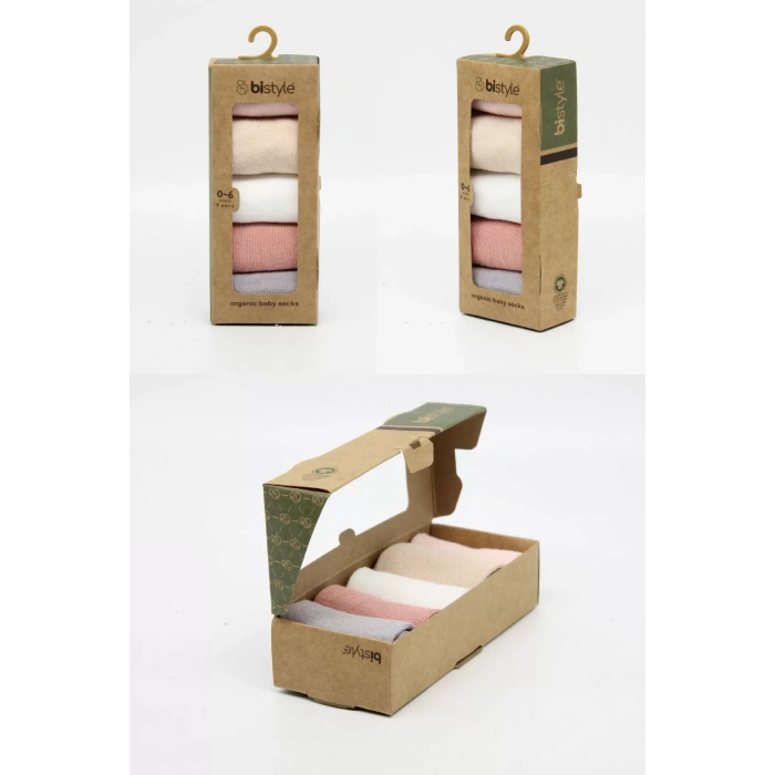 5li Penye Soket Kutulu Basic Çorap 10131 Pudra