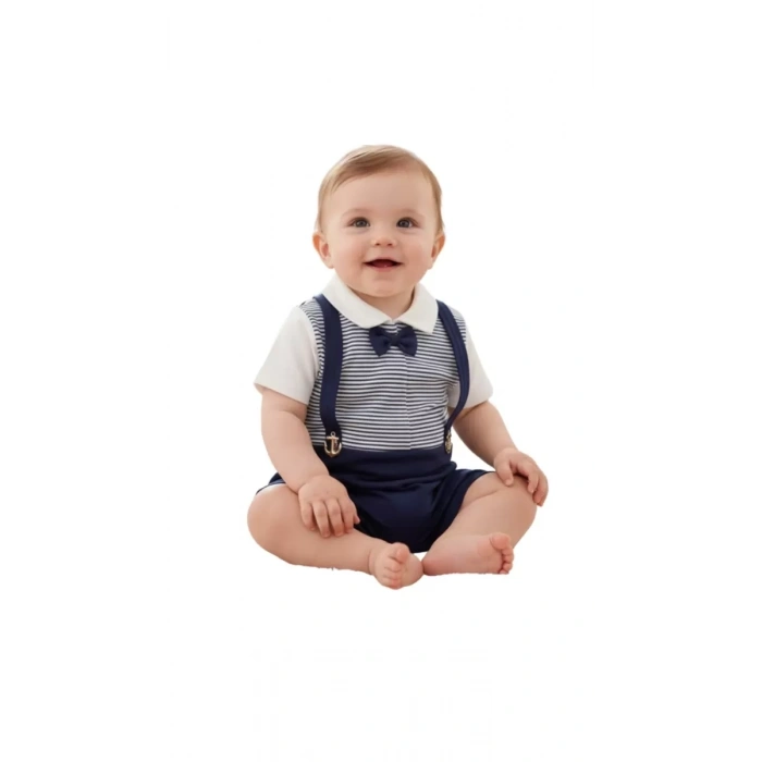 6/18 Ay Denizcik Tek Parça Bebek Tulumu