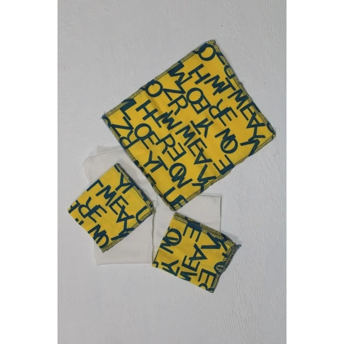 7 Adet Erkek Bebek Ağız Silme Mendili 100% Pamuk