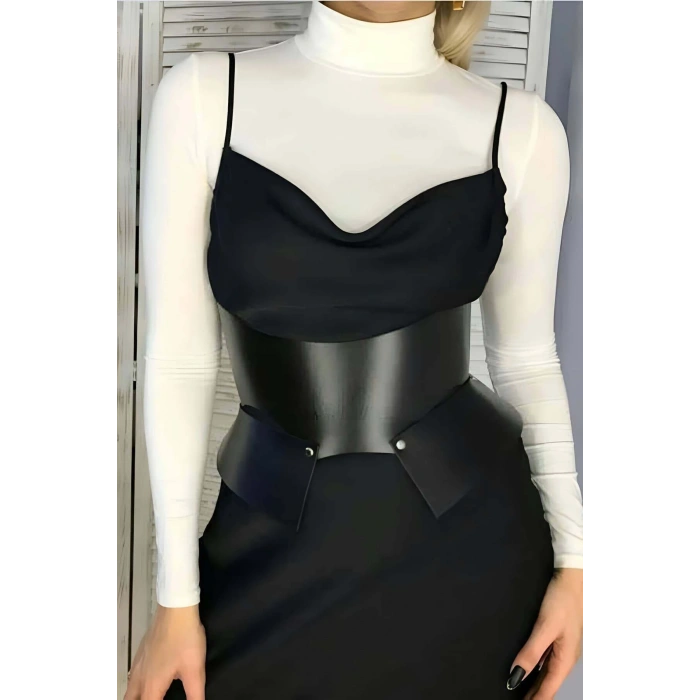 Arkadan 2 Tokalı Şık Deri Kemer - Brf611