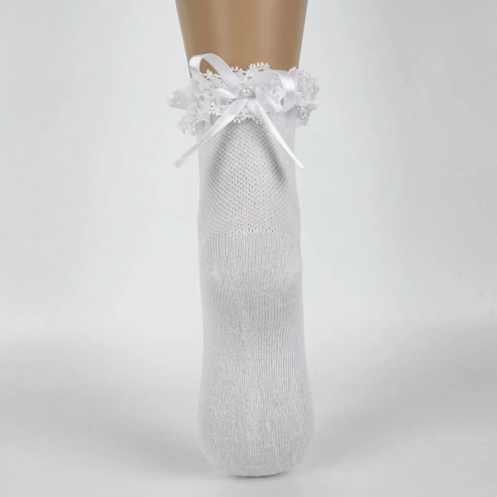Ayçıl Aks. Kız Soket Çorap K22230 Beyaz
