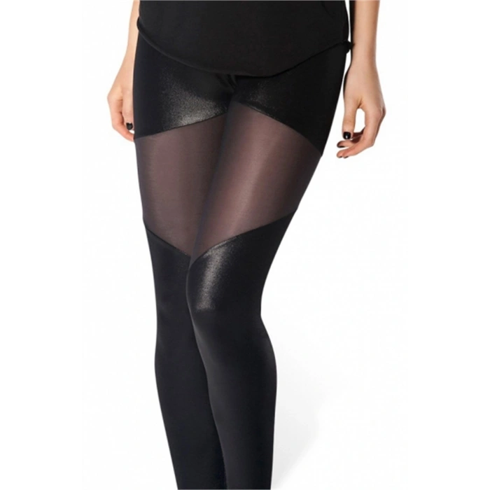 B101299 Transparan Detaylı Parlak Tayt