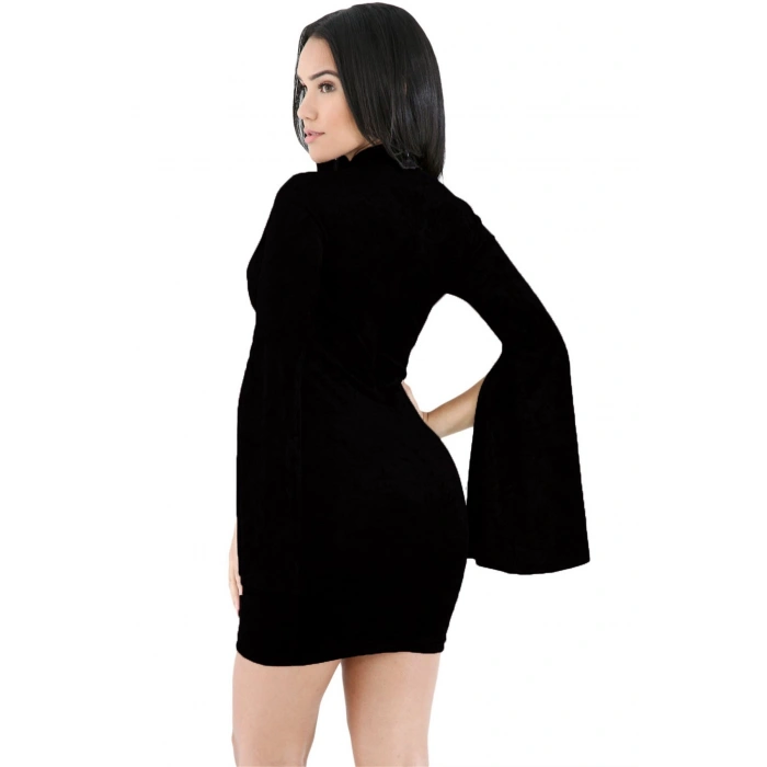 B101395 Kesik Kol Fantazi Elbise