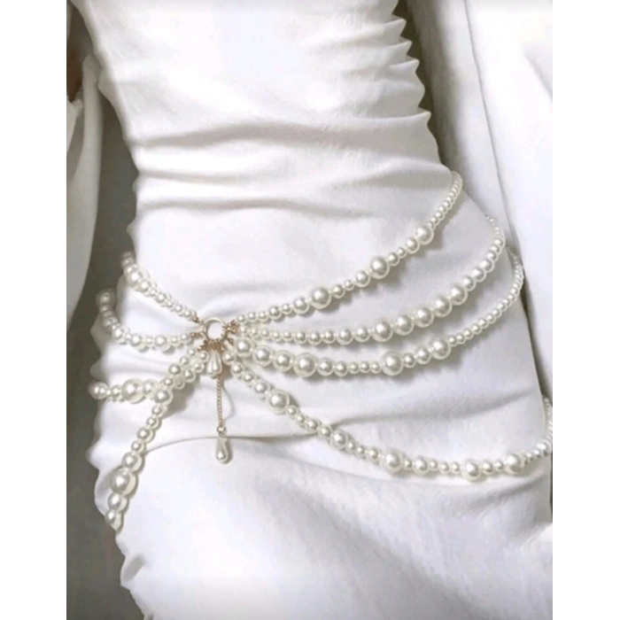 Bel Aksesuarı, Zarif , Şık , İncili Kostüm