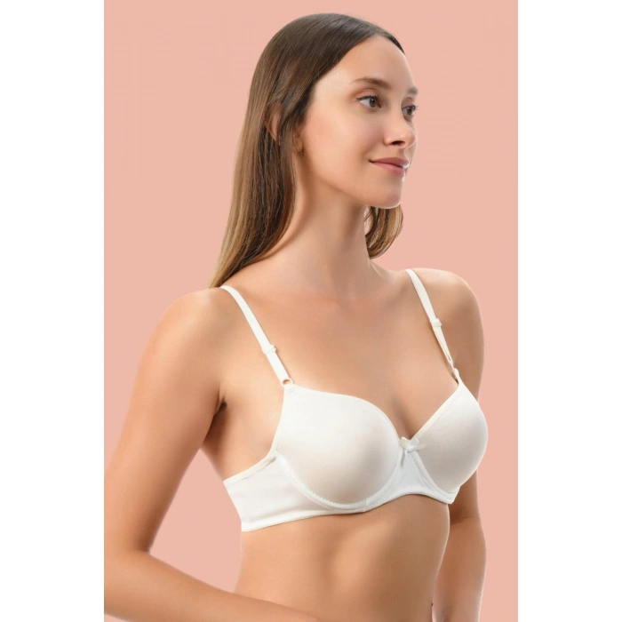 Beyaz Dolgulu Mikro Tek Sütyen