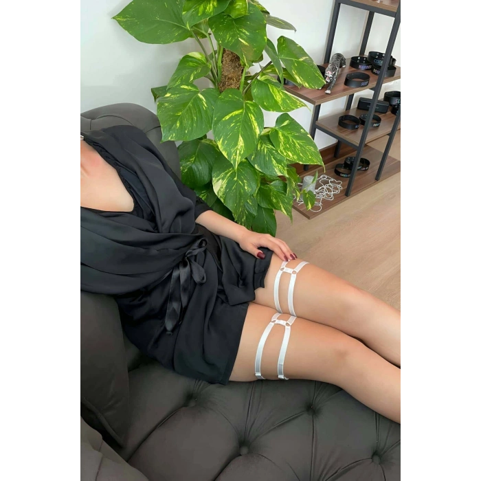 Beyaz Elastik Bacak Bandı - Brf54