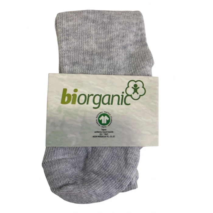 Bibaby Biorganic Klasik Düz Gri Melanj Külotlu Çorap 68460 Gri Melanj