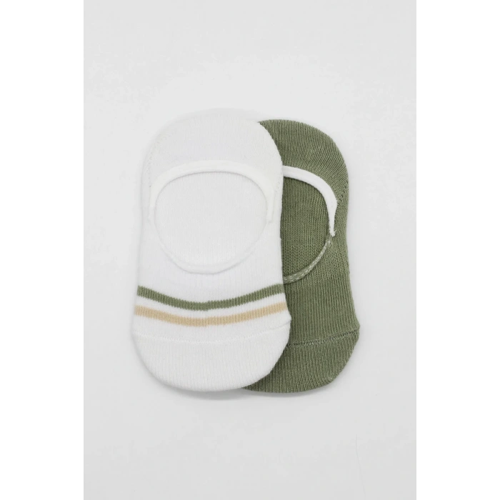 Bistyle 2li Penye Babet Silikon Çemberli Çorap 30102 Nil Beyaz