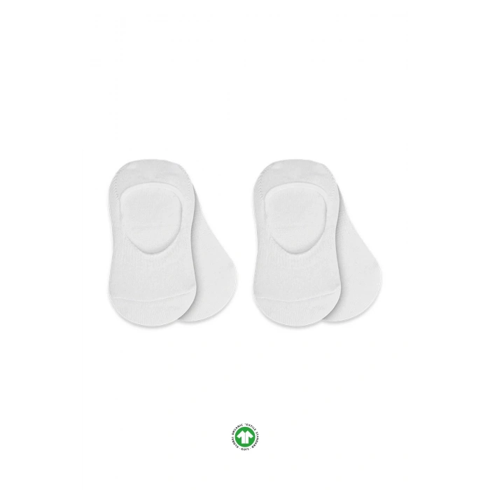 Bistyle 2li Penye Babet Silikonlu Basic Çorap 30104 Beyaz Beyaz