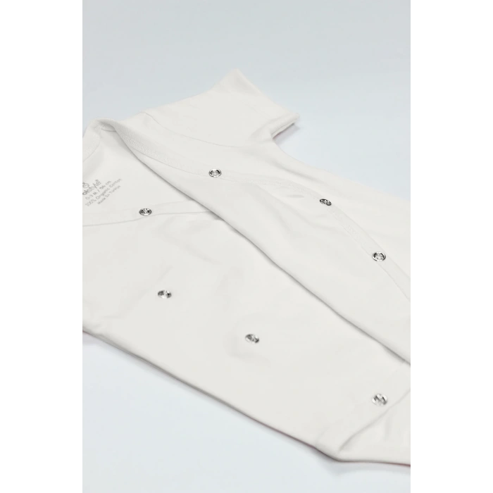 Bistyle Organik Natural Basic Style Kruvaze Yarım Kol Body Bs17101 Ekru