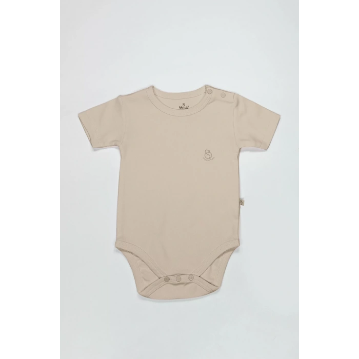Bistyle Organik Natural Basic Style Yarım Kol Body Bs17103 Bej
