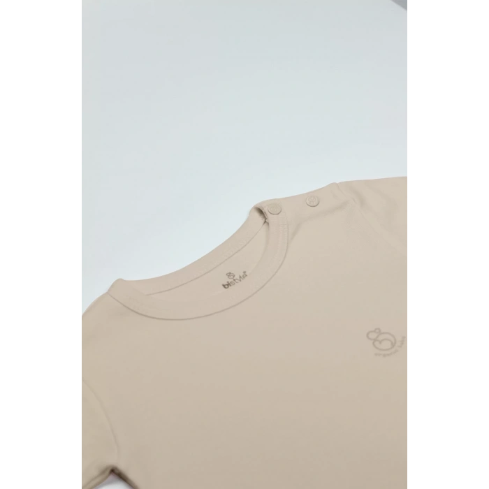 Bistyle Organik Natural Basic Style Yarım Kol Body Bs17103 Bej