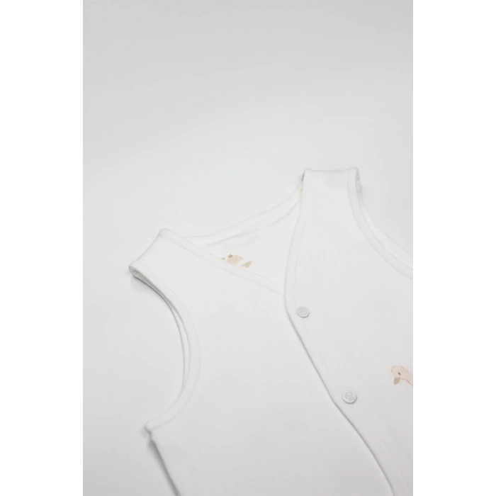 Bistyle Yelek Çift Taraflı Welcome Baby Duck 18104 Sarı-ekru