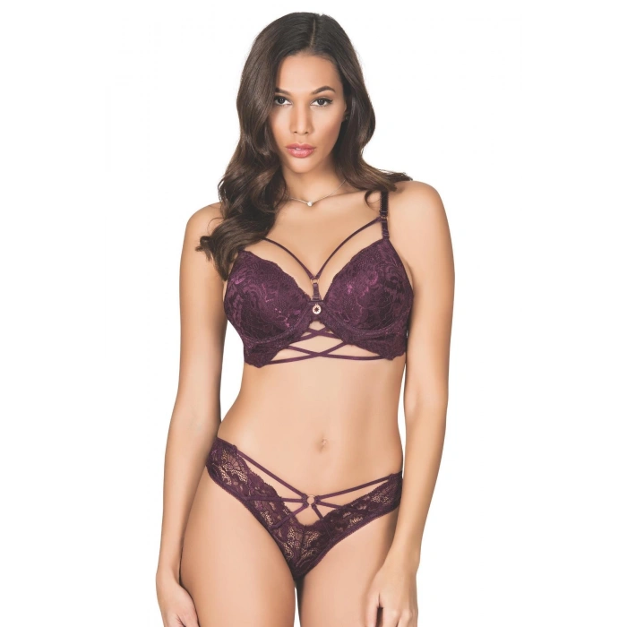 Biye Şeritli Silikonlu Sütyen Takım Kadın 5025