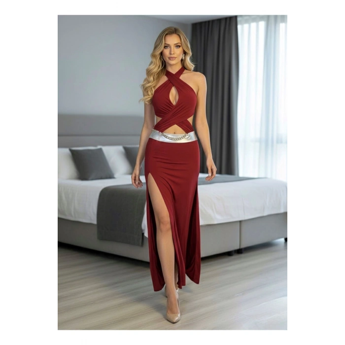 Bordo Fantezi Kostüm - 079