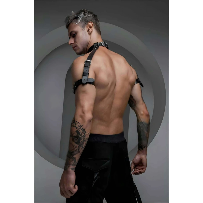 Boyun - Pazu Ve Omuz Detaylı Şık Erkek  Harness - Brfm171