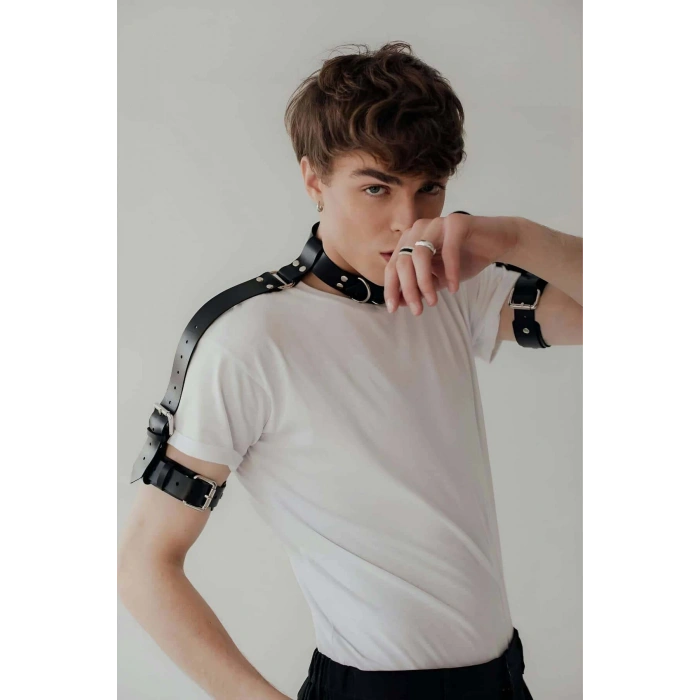 Boyun - Pazu Ve Omuz Detaylı Şık Erkek  Harness - Brfm90