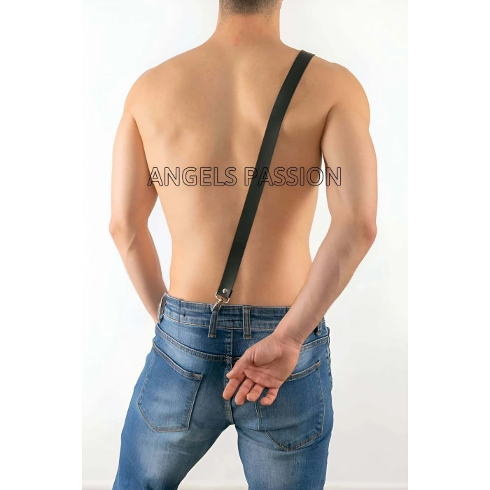 Çapraz Erkek  Deri Pantolon Harness - Çapraz Bağlanan Deri Erkek  Harness - Brfm30