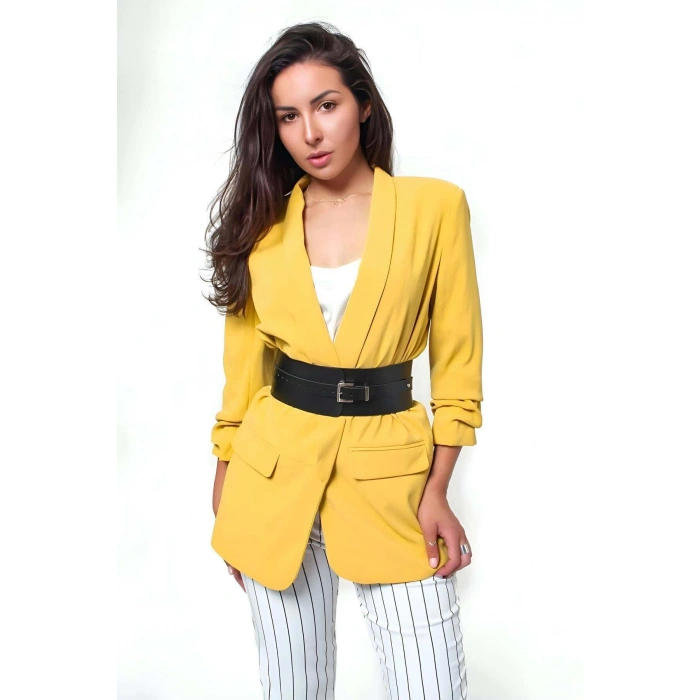 Deri Ayarlanabilir Korse Kemeri, Kalın Bel Kemeri - Brf1128