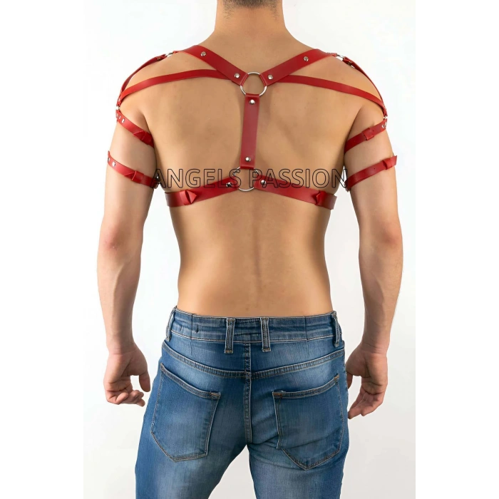 Deri Erkek  Göğüs, Omuz Harness, Erkek  Dansçı Giyim - Brfm6