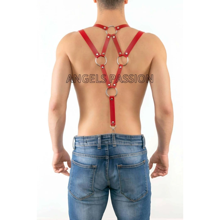 Deri Erkek  Pantolon Askısı, Deri Erkek  Harness - Brfm10