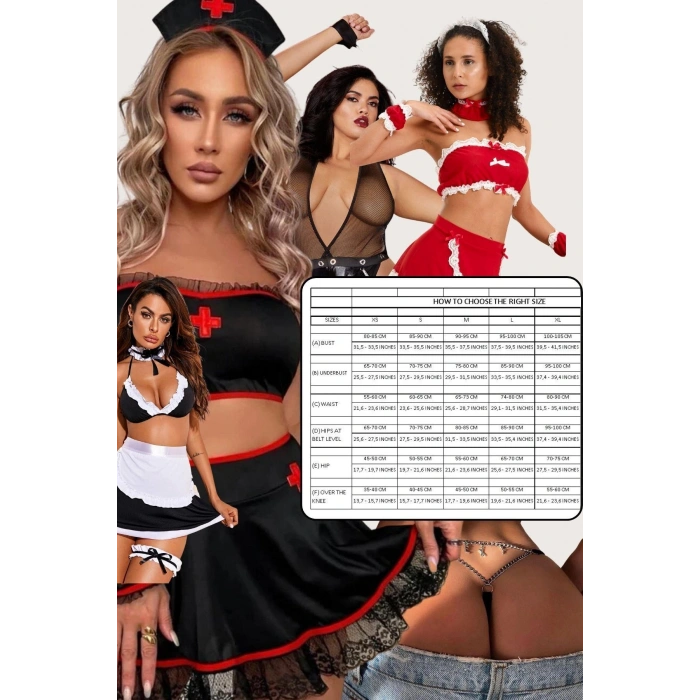 Deri Fantezi Harness Kırmızı Kırbaç