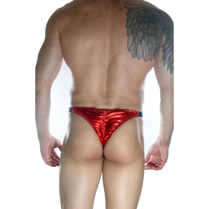 Erkek  Arkası Büzgülü Kırmızı Brazillian Slip