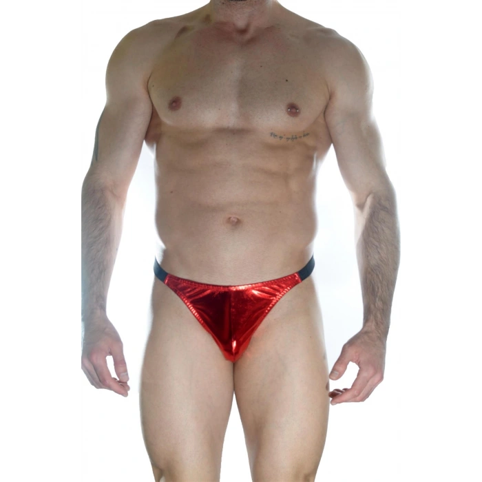 Erkek  Arkası Büzgülü Kırmızı Brazillian Slip