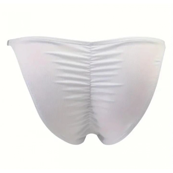 Erkek  Beyaz Büzgülü Slip İç Giyim