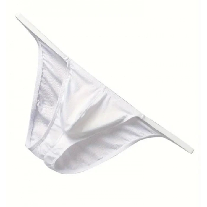 Erkek  Beyaz Büzgülü Slip İç Giyim