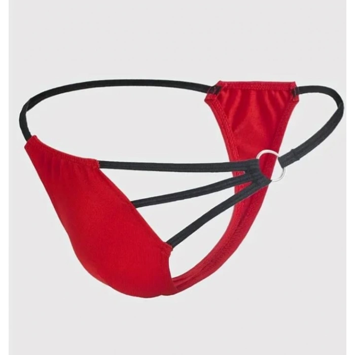 Erkek  Kırmızı Metalli Tanga İç Giyim