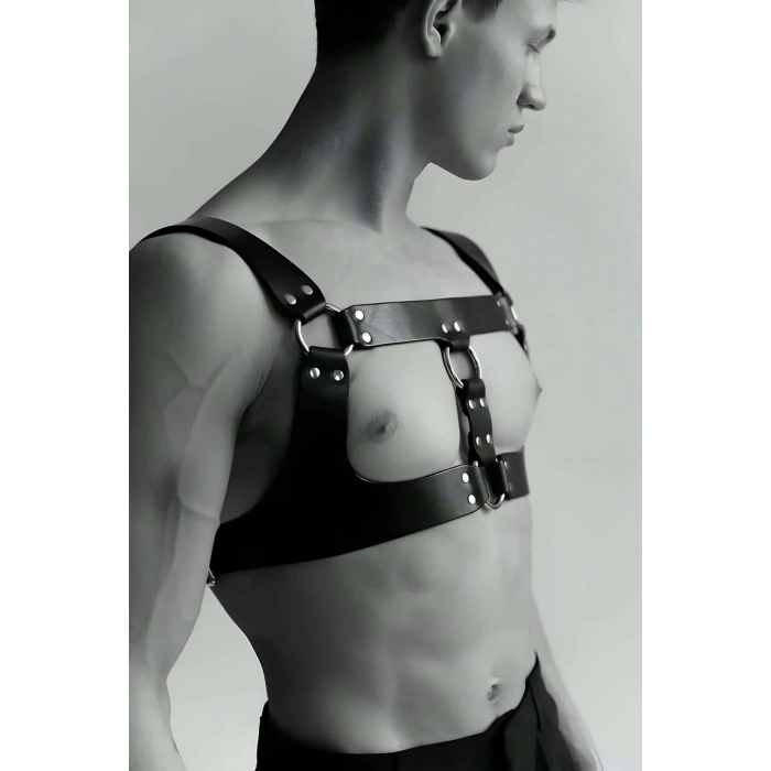 Erkek  Techno Party Aksesuar, Deri Göğüs Harness - Brfm116