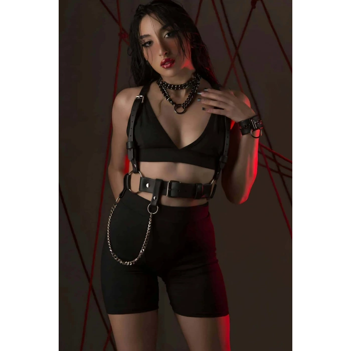 Fantazi Deri Omuzdan Askılı Harness - Brf1266