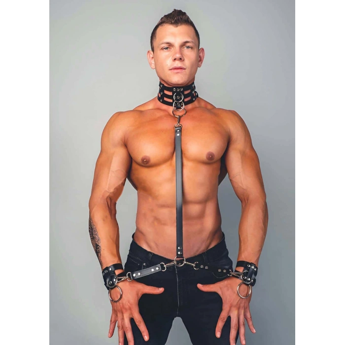 Fantazi Erkek  Tasma Bileklik Takım - Brfm56