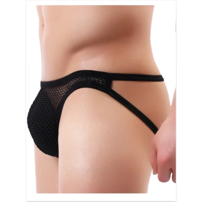 Fantezi Arkası Açık Seksi File Erkek Kilot ( Pedsiz )