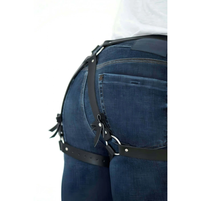 Fiyonklu Erkek  Bel Ve Bacak Deri Harness - Brfm89