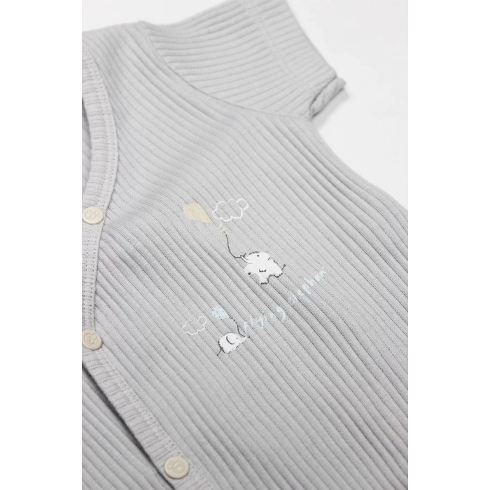 Flying Elephant 2li Yarım Kol Badi 17117 Ekru Gri