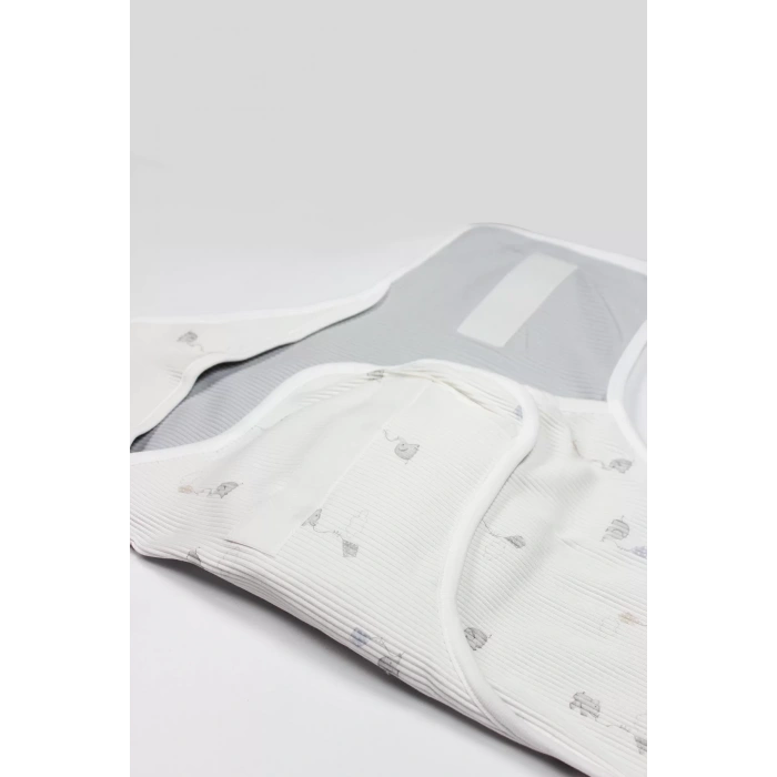 Flying Elephant Organik Bel Destekli Kundak 75102 Ekru Gri