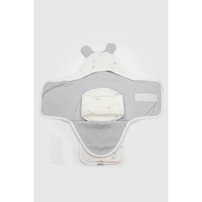 Flying Elephant Organik Bel Destekli Kundak 75102 Ekru Gri