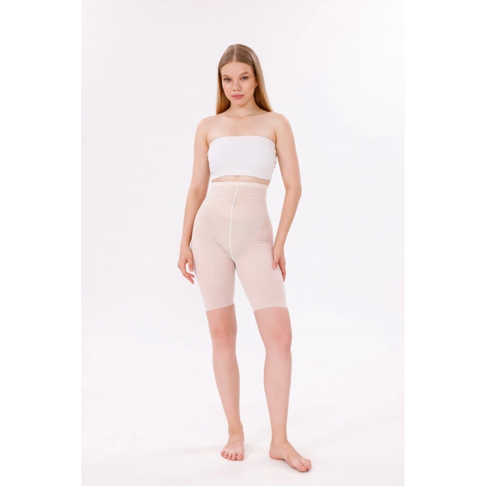 Freshness 0007 Lazer Kesim Tül Yüksek Bel Şort Korse