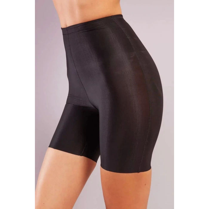 Girdle Hight Waist Micro Short Corset, İz Yapmayan Görünmez Yüksek Bel Paçalı Siyah Korse