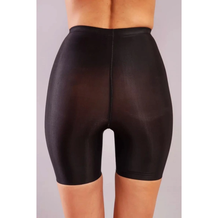 Girdle Hight Waist Micro Short Corset, İz Yapmayan Görünmez Yüksek Bel Paçalı Siyah Korse