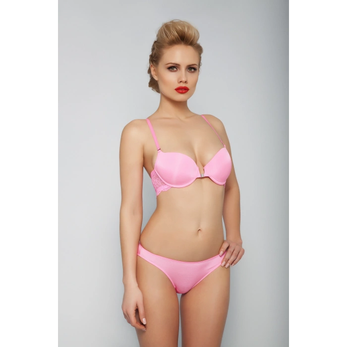 Githa Foam Cup Push Up Bra,neon Pembe Renk Straplez Konforlu Ve Şık Sütyen