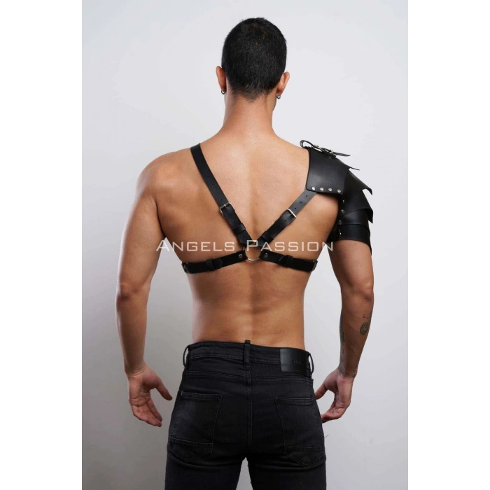 Gladyatör Harness, Tek Omuz Deri Harness, Cosplay Kostüm, Savaşçı Kostüm - Brfm154