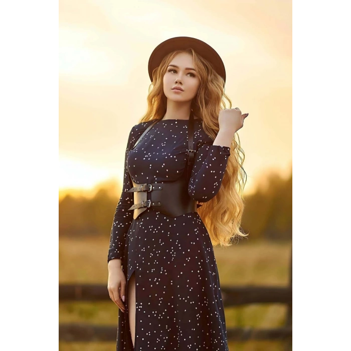 Göğüs Altı Detaylı Şık Elbise Kemeri - Brf612